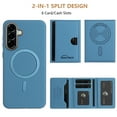 thumbnail image 6 of Allytechgroup Wallet Case for Samsung Galaxy S25, RFID Blocking PU Leather Stand Phone Shell with Credit Card Slot Shockproof Back Cover for Samsung Galaxy S25 Women Men, Lightblue, 6 of 7
