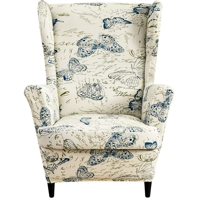 Wingback Chair Slipcovers 2Piece Stretch Spandex Wing Chair Covers