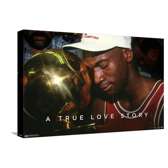 Michael Jordan - A True Love Story Canvas Wall Poster, 14.725" x 22.375"