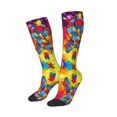 thumbnail image 2 of Women's Knee High Socks Autism Awareness Puzzle Flag Outdoor Casual Tube Socks, 2 of 7