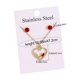 thumbnail image 3 of Joyas y relojes, accesorios, joyas, collares, delicado conjunto de collar y aretes de clavícula de acero inoxidable 304, regalo de lujo Sweet Lights, joyas de acero inoxidable, 3 of 7