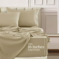 thumbnail image 3 of Lux Decor Collection Full Size Bed Sheets - Microfiber Deep Pocket Bedding Sheets & Pillowcase Sets - Vanilla, 3 of 8