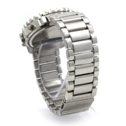 Geneva Plated Metal Analog Round Quartz Round Wrist Watch Silver