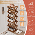 JUANYU Shoes Rack Organizer,Multi Tier Wooden Foldable Storage Rack for ...