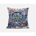 thumbnail image 2 of 16"x16" Sky Blue Pink Zippered Suede Geometric Throw Pillow, 2 of 3