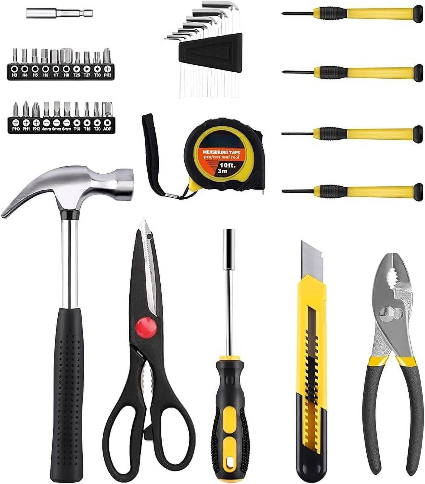 40-Piece Tool Set - General Household Hand Tool Kit with Plastic Toolbox Storage Case…
