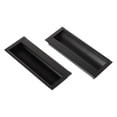 thumbnail image 4 of CRAFTHROU Concealed Cupboard Handles 2Pcs Black Aluminium Alloy Invisible Drawer Handle for Home Renovation 12X4.7CM, 4 of 7