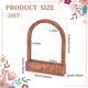 thumbnail image 2 of Juego de 2 soportes de madera huecos en forma de arco para exhibir aretes, 13,5 cm de altura, soporte individual para aretes con base de madera color marrón coco., 2 of 5