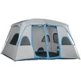 thumbnail image 1 of Outsunny Camping Tent Family Tent 4-8 Person with 2 Room and Mesh Windows, 1 of 10