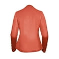 thumbnail image 3 of MORTTIC-Women's Solid Color Double-Breasted Knit Blazer - Long Sleeve Cardigan Collar Jacket with Button Cuffs, All-Season Casual Office Wear, 3 of 5