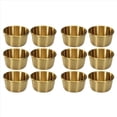 thumbnail image 1 of 12 Tazas de Salsa para Mojar de Acero Inoxidable de 2 Onzas, Mini Tazones para Salsa, Tazas de Condimentos de Metal Reutilizables, Recipientes para Ramequines (Dorados), 1 of 2
