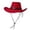 hgg373-Red, variant on Yaoyar Cowboy Hat for Men and Women Light Brown Printed Structured Western Cowgirl Hat Unisex Outdoor for Dress-Up and Cosplay