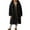 Black, variant on Efsteb Girls Winter Coat Long Thick Warm Coats Long Sleeve Button Lapel Fleece Jackets Casual Loose Overcoat (Brown,7 Years)