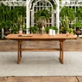 Walker Edison Acacia Wood Rectangular Patio Butterfly Dining Table