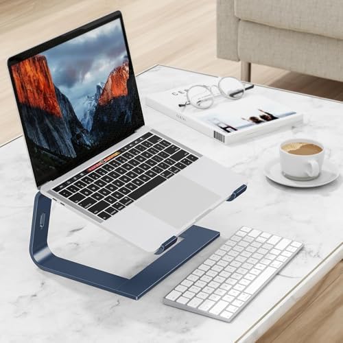 Laptop Stand for Desk, Detachable Laptop Riser, Aluminum Laptop Holder, Compatible with MacBook Air/Pro, Dell, HP, and All Laptops (11-16 inch), Grey