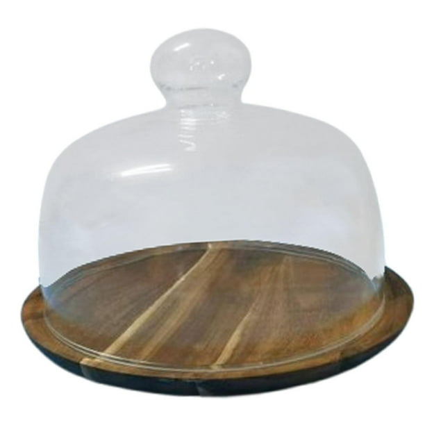 Soporte de madera para tartas con cúpula, expositor para cocina, restaurantes y galletas. L