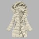 thumbnail image 1 of Parkas de manga larga de invierno para mujer, chaqueta de plumón alargada y gruesa de longitud media, abrigo para mujer, 1 of 9