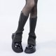 thumbnail image 3 of Relleno de medias de lana para otoño e invierno, cubierta larga para tobillo JK, Color sólido cálido, funda para botas apiladas con cremallera de cien tejidos, 3 of 5