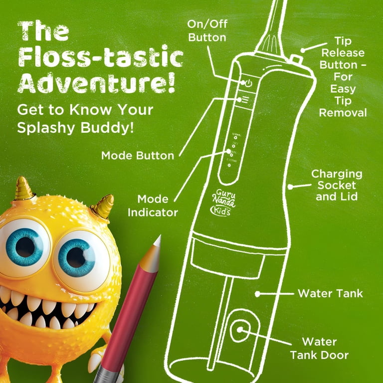 GuruNanda Kids Water Dental Flosser, 4 Modes photo 8