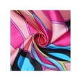 thumbnail image 4 of INSPIRE CHIC Women Geometric Printed Satin Large Square Scarves, 35"x35" Silky Neck Scarf Neckerchief Head Wrap Bandanas 35.4x35.4" Hot Pink, 4 of 6