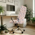 thumbnail image 3 of SCRAWLGOD Cat Fish Flower Stars Love Valentine's Day Elastic Office Chair Cover Comfy Universal Easy to Install Computer Chair Slipcovers Dustproof Rotating Chair Cover, L, 3 of 7