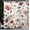 Mauve Sage Green Rose, variant on Trippy Shower Curtain, Pastel Mushroom Garden Soft Psychedelic Floral Meadow Hippie Artwork, Cloth Fabric Bathroom Decor Set with Hooks, 69" W x 84" L, Orange Blue and Green