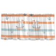 thumbnail image 7 of Yayeee Kitchen Curtains Tier Set of 2 Light Filtering 57"x24" Over Sink Window Panels, Orange Nautical Pattern, 7 of 7