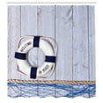 thumbnail image 3 of Ambesonne Marine Shower Curtain, Holiday Seaman Ocean, 69"Wx84"L, Taupe Cream Navy Blue, 3 of 5