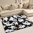 thumbnail image 2 of SKYSONIC White Ghosts Different Faces Area Rug Carpet 60x48 inch Light Weight Polyester for Living Bedroom, 2 of 6