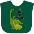 thumbnail image 3 of Inktastic I Love My Mom with Baby and Mommy Brontosaurus Boys or Girls Baby Bib, 3 of 4