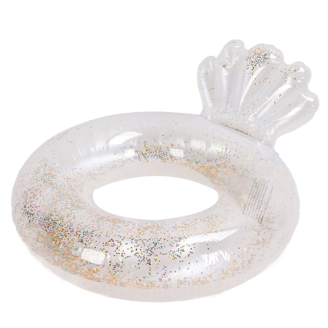 ATTOE Kids Swimming Rings Thickened Environmentally Friendly PVC Inflatable Glitter Swim Rings for Children Swimming Pool-081403