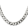 thumbnail image 2 of 925 Sterling Silver Curb Chain Styles Necklace 9.75 mm Flat 20 inch, 2 of 4