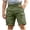 Green, variant on Boy’s Shorts with Zip and Button Multiple Pockets Men Plain Summer Shorts Classic Cut Sports Shorts Outdoor Trousers (4-13Y)
