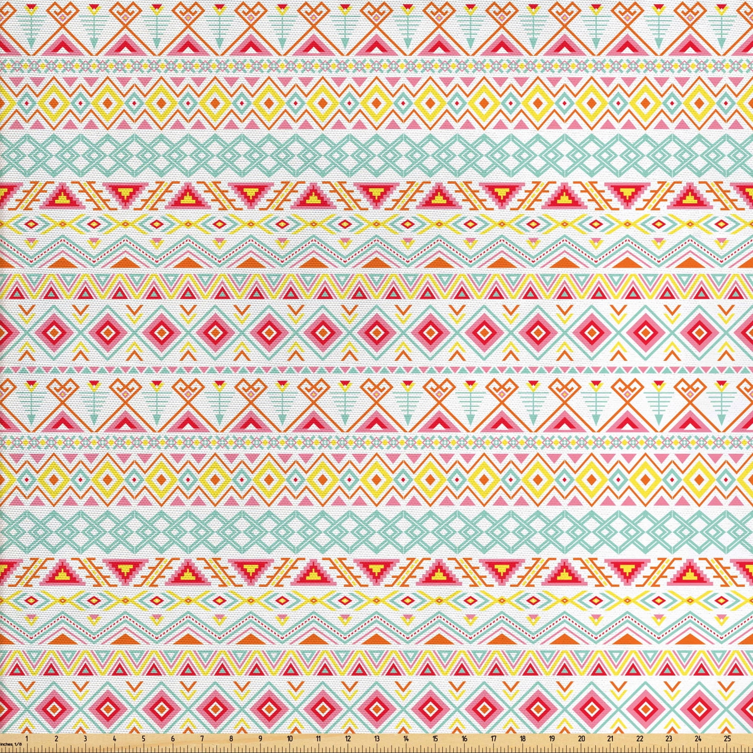 Tribal Fabric by The Yard, Aztec Inspired Patterns Stripes Fun Spring Colors Native Style Prints