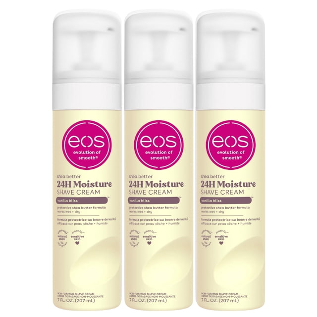 Crema de afeitar eos Shea Better Vanilla Bliss 200 ml (Pack de 3)