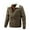 Khaki, variant on AXXD Men Long Sleeve Parkas Fall Oversized lightweight Off-the-Shoulder Striped Motorcycle Jacket Jacket For Clearence