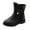 Black, variant on Staki Girls Waterproof Boots Girls Ankle Boots Kids Ankle Booties Low Heel Outdoor Warm Shoes for Little Kids/Big Kids(Red,15.5 Little Kid)