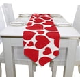 thumbnail image 4 of Coolnut 13"x70" Table Runner, Red Hearts On White Washable Table Cloth Runner for Holiday Home Wedding Table Top Decoration, 4 of 5