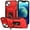 Red, variant on TYJKeJi Case with Holder Stander Kickstand Drop Resistant Shockproof Case For iPhone 15 (6.1inch)