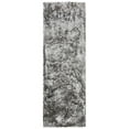 thumbnail image 6 of SAFAVIEH Ocean Trellis Solid Plush Polyester Shag Area Rug, Silver, 4' x 4' Round, 6 of 11