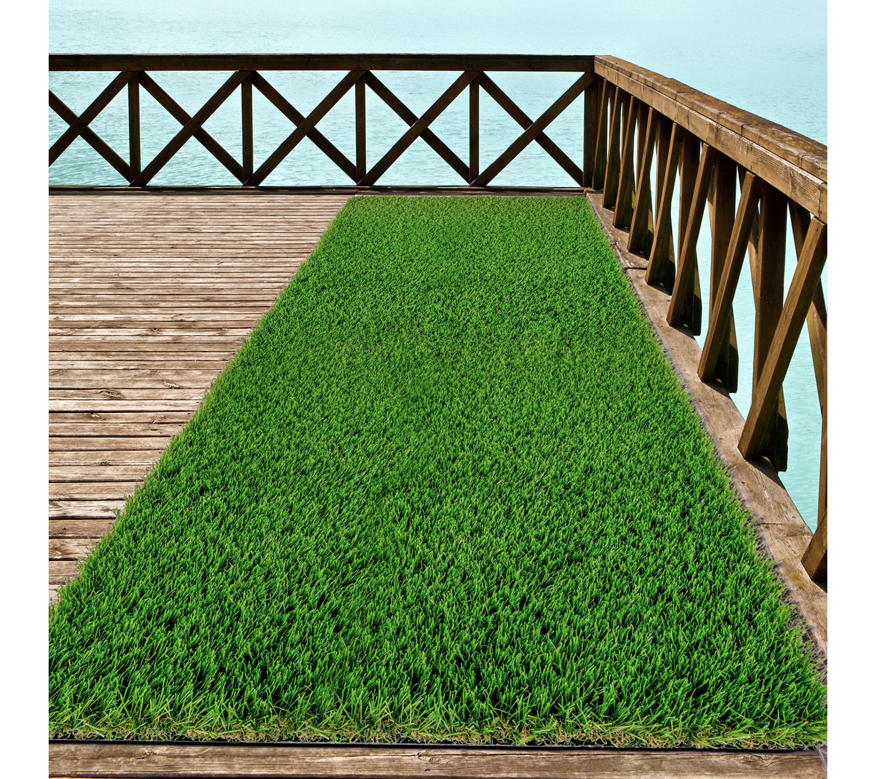 SunTurf 5FT*8FT Artificial Grass Rugs, Synthetic Turf, Fake Grass Lawn fake fence Thickness 1