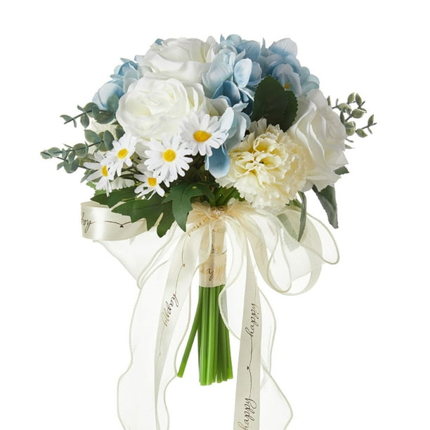 Ramo de novia para boda, ramo de boda para mujer, flores artificiales rústicas, decoraciones para nupcial, suministros para fiesta de boda