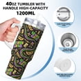 thumbnail image 3 of Fuzoiu Mardi Gras3 Print 40OZ Ice Bully Stainless Steel Insulated Cup with Handle and Straw - Perfect for Travel and Sports, 3 of 8