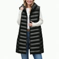 thumbnail image 4 of Towmus Long Puffer Vest for Women Winter Lightweight Hooded Zip Up Sleeveless Down Jackets Quilted Warm Cotton Padded Waistcoat Outerwear with Pockets, 4 of 5