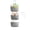 Gray, variant on 3-Tier Woven Cotton Wall-Mounted Storage Organizer Basket for Nursery and Home Decor with White and Jute Design