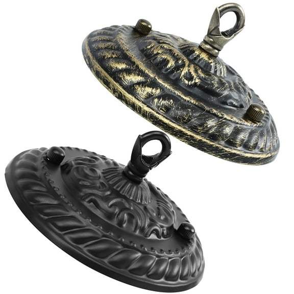 FRCOLOR  2 Sets Corded Pendant Light with Plug Ceiling Plate Hook