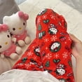 thumbnail image 3 of Sanrio-Pijama de Hello Kitty para mujer, pantalones elásticos suaves de terciopelo Coral con Gato KT de dibujos animados, cómodos, para el hogar, regalos, 3 of 4