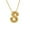 S, variant on Bubble Letter Necklace Gold Plated Balloon Initial Pendant With Bead Chain Dainty Jewelry Gift For Women
