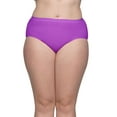 thumbnail image 3 of Fit for Me Women's Plus Comfort Covered Cotton Assorted Brief Panty, 6 Pack, 3 of 7