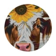 thumbnail image 4 of WYYP Sunflower Round Table Cloth 100% Polyester Fiber Great for Home Kitchen/Parties/Holiday Dinner White, 4 of 8